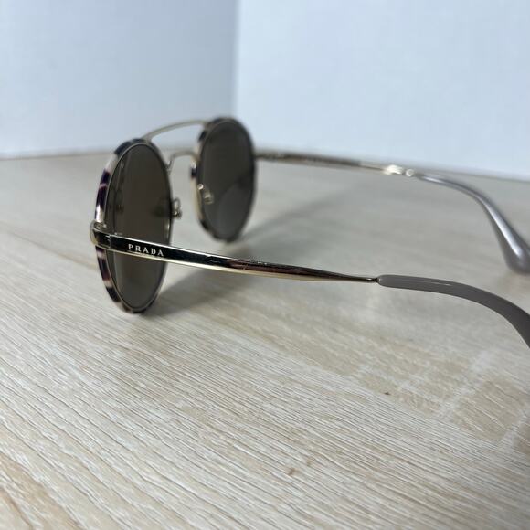 RARE! Prada SPR51S UAO-1C0 Sunglasses Beige Tortoise Silver READ DESC 54-22-135 main image 16
